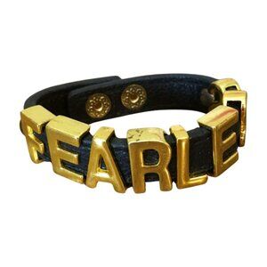 BCBGeneration Fearless Black Leather Wrap Bracelet - Adjustable Snap Closure